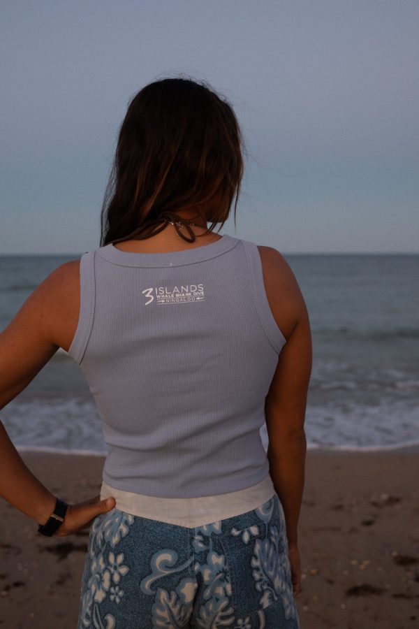 Women’s Little Shark Big Shark Organic Rib Tank Top - Image 9