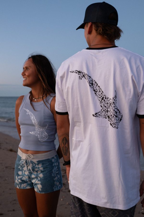 Women’s Little Shark Big Shark Organic Rib Tank Top - Image 7
