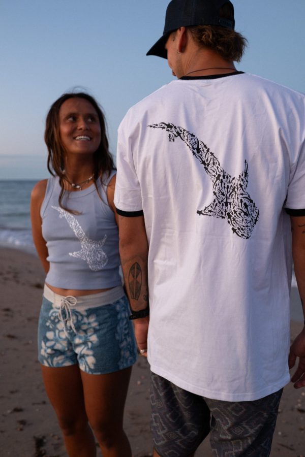 Unisex Little Shark Big Shark Ringer Tee - Image 7