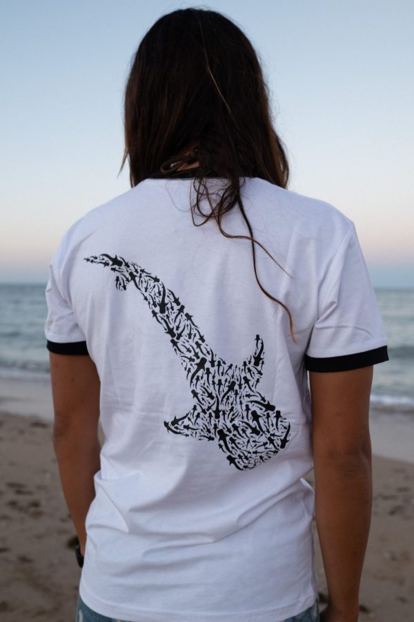 Unisex Little Shark Big Shark Ringer Tee - Image 10
