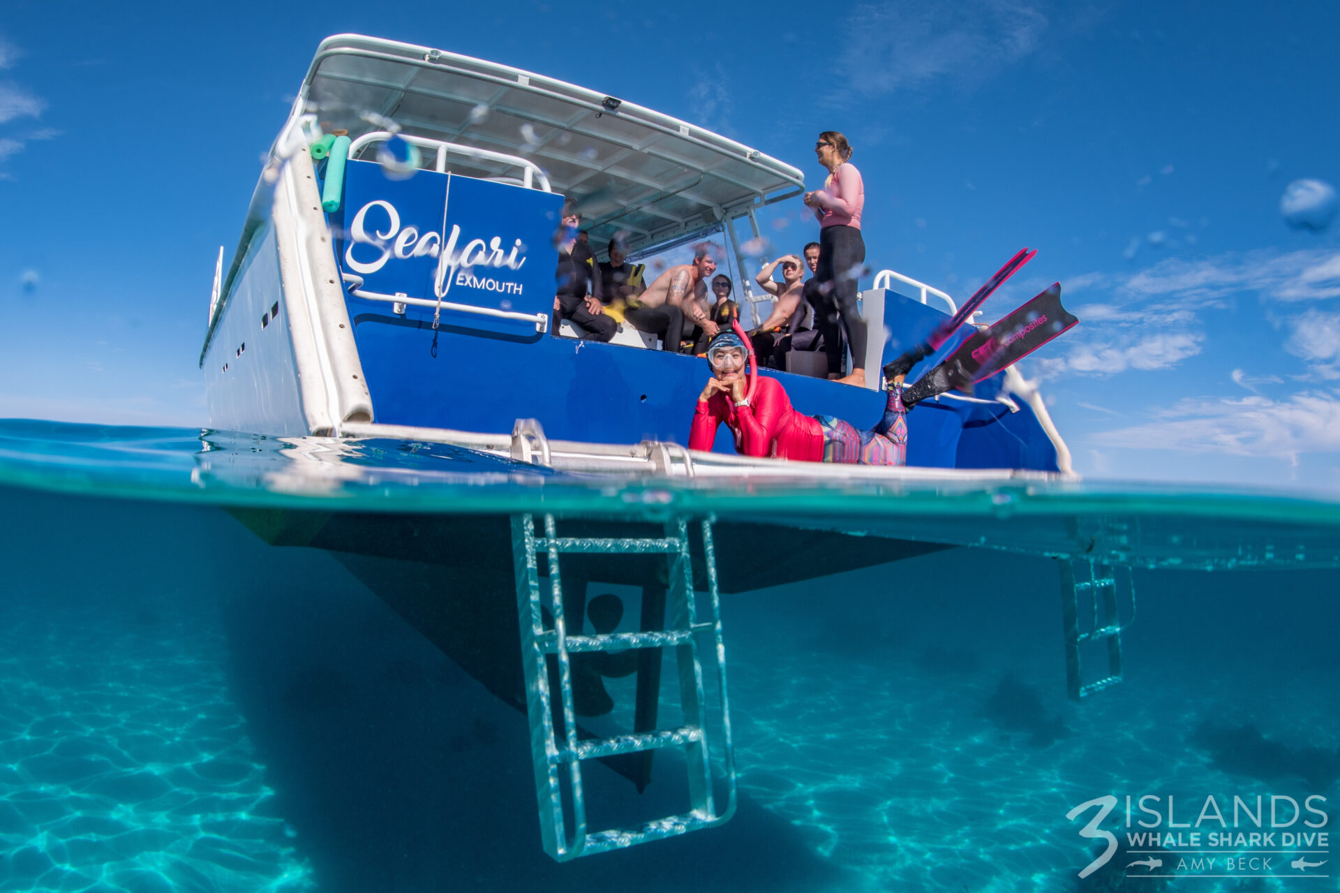 People Enjoying Riding in Marlin Board Seafari Whale Shark Tours Exmouth