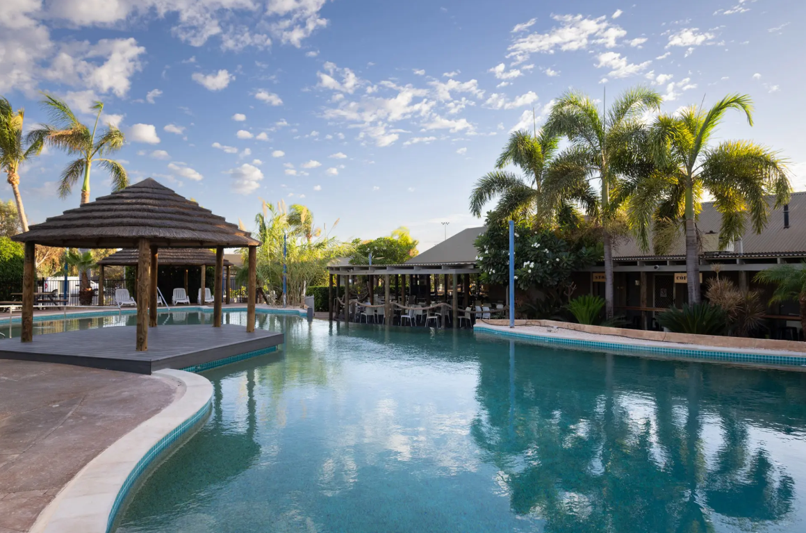 Exmouth Holiday Accommodation Swimming Pool Tropical swimming pool at holiday accommodation in Exmouth