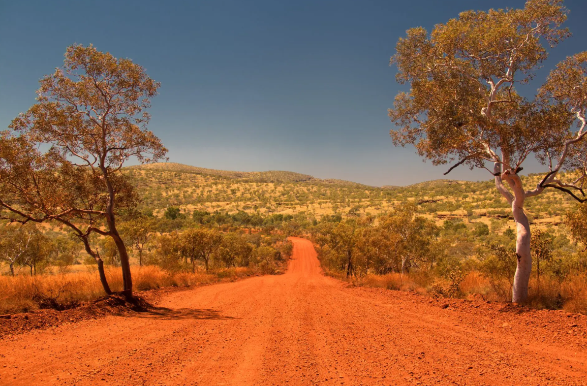 Pilbara Landscape near Exmouth Red dirt road through the Pilbara landscape near Exmouth